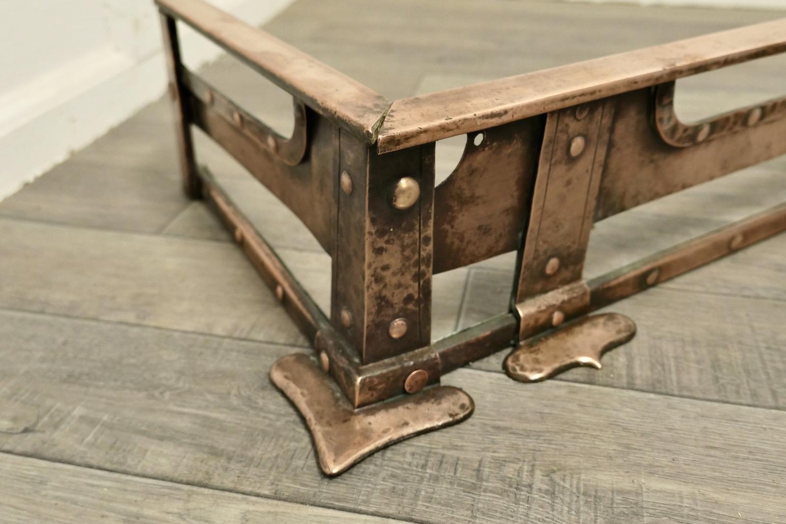 19th Century Arts and Crafts Riveted Copper Fender (1 of 7)