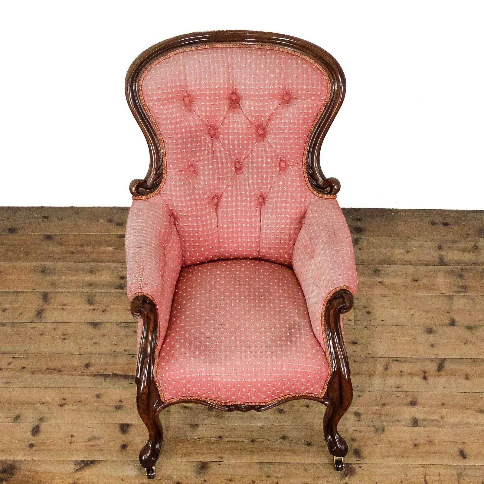 Antique Victorian Upholstered Armchair (1 of 8) Antique Victorian Upholstered Armchair (1 of 8)