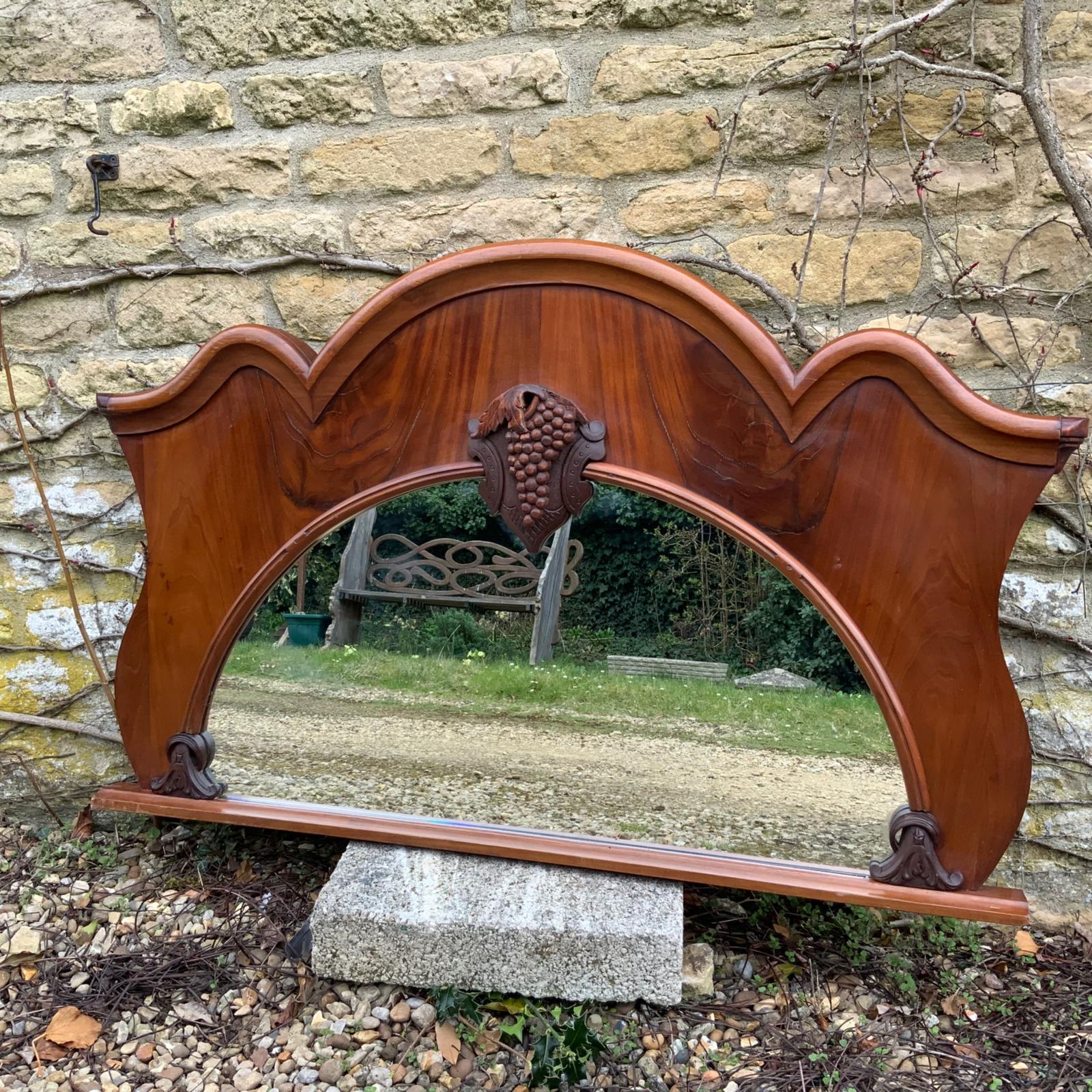 Victorian Mahogany Overmantle Mirror (1 of 3)