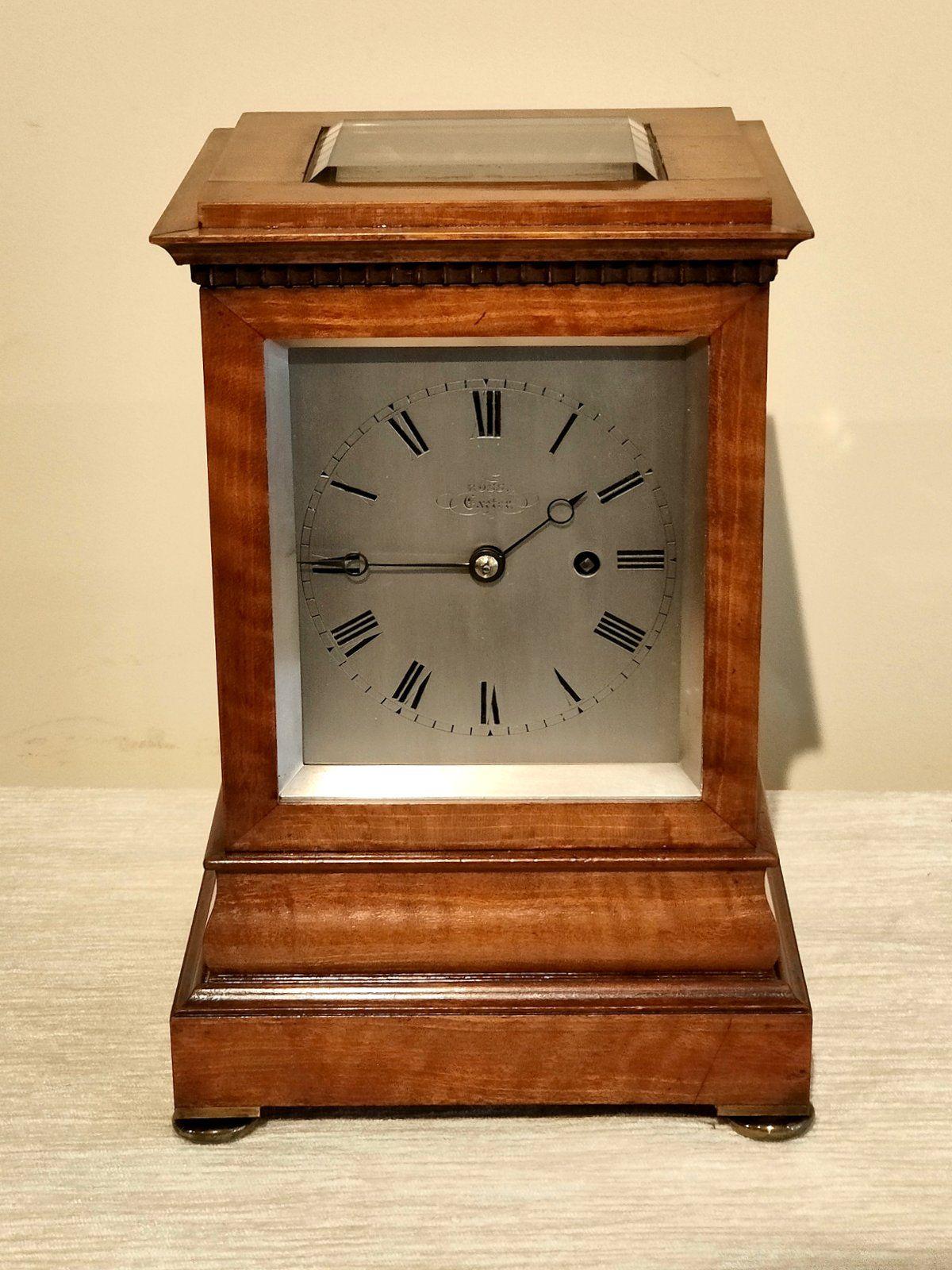 William IV Satinwood Four Glass Mantel Timepiece (1 of 4)