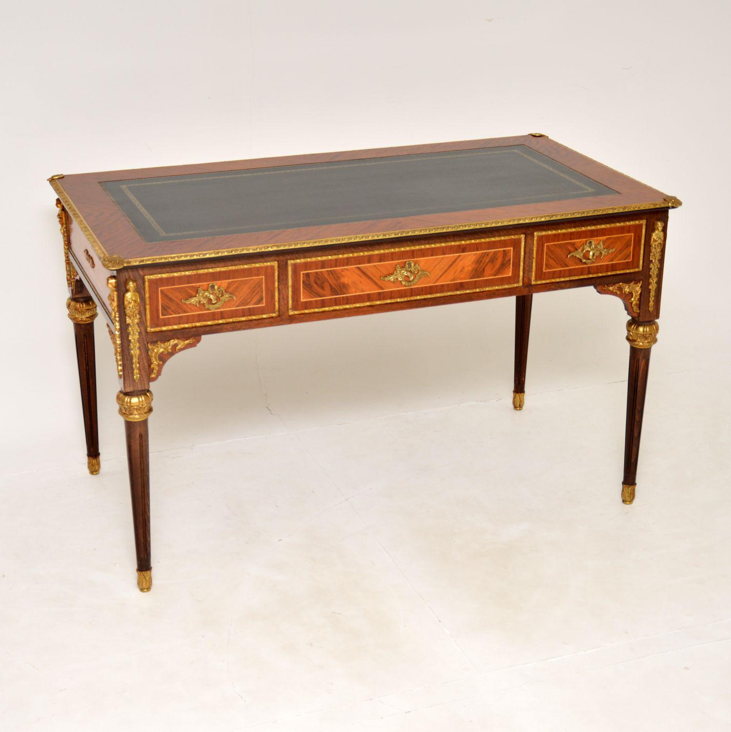 French Ormolu Mounted Leather Top Desk (1 of 15) French Ormolu Mounted Leather Top Desk (1 of 15)