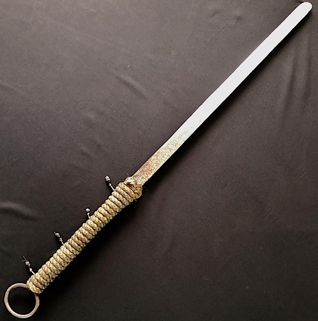 Chinese Straight Dao Sword with Ring Pomel c.1900 (1 of 3)