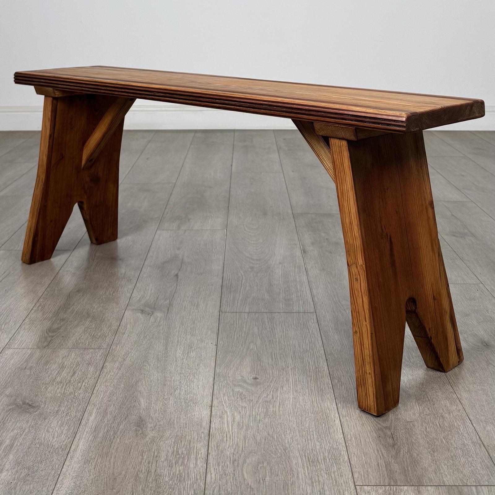 Antique 20th Century Small Good Quality Pitch Pine Bench (1 of 9) Antique 20th Century Small Good Quality Pitch Pine Bench (1 of 9)