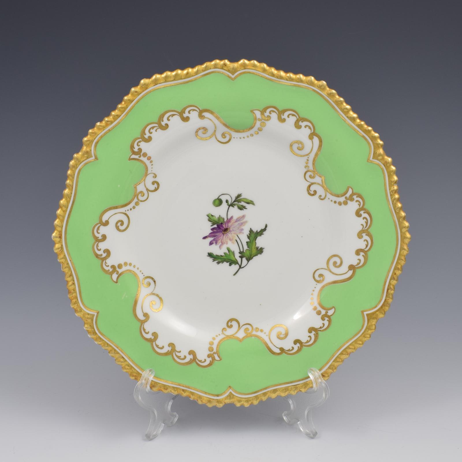 Flight Barr & Barr Worcester Porcelain Botanical Dessert Plate c.1815 (1 of 5)