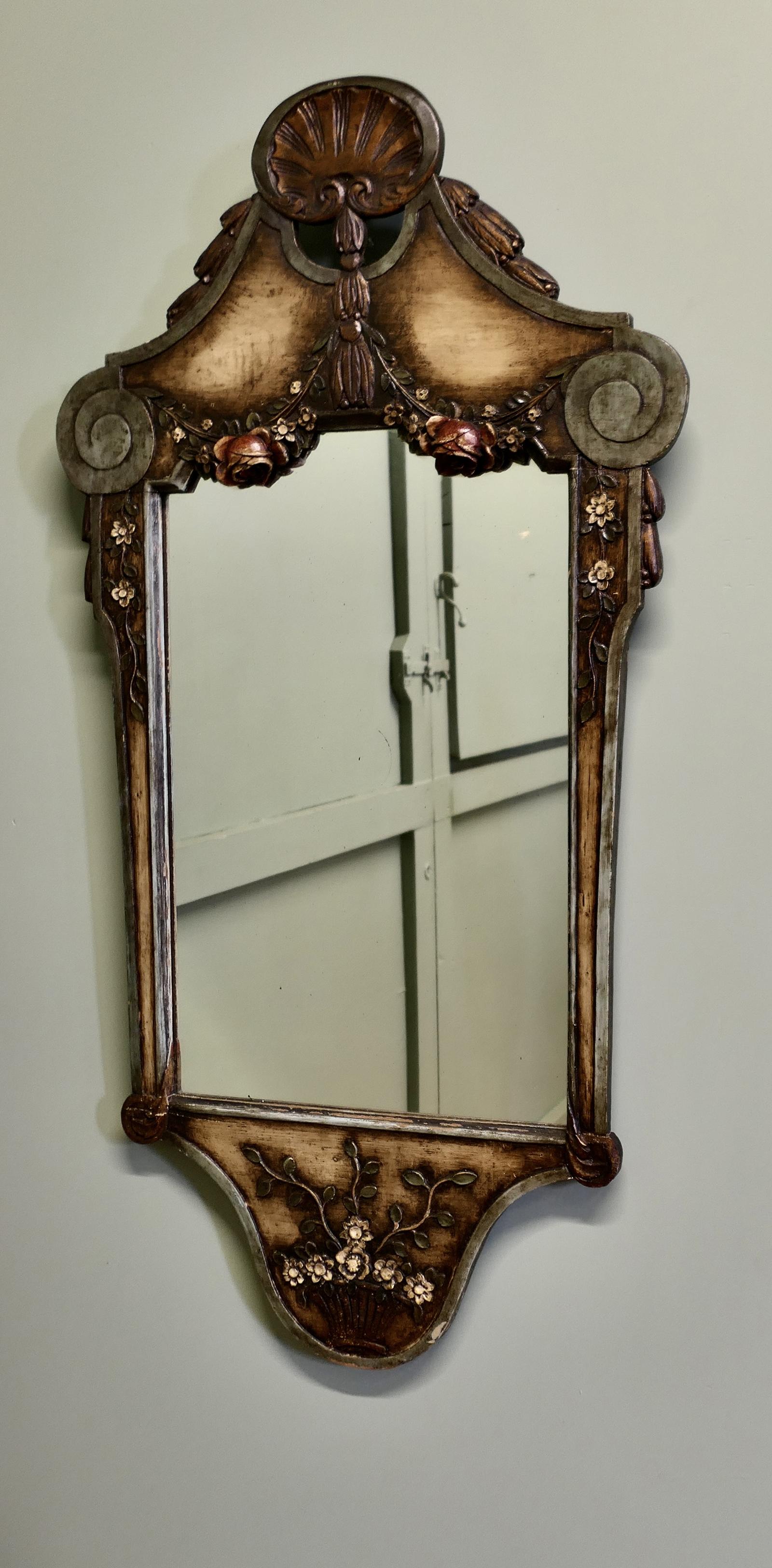 19th Century Baroque Painted Mirror from Northern Italy (1 of 7) 19th Century Baroque Painted Mirror from Northern Italy (1 of 7)