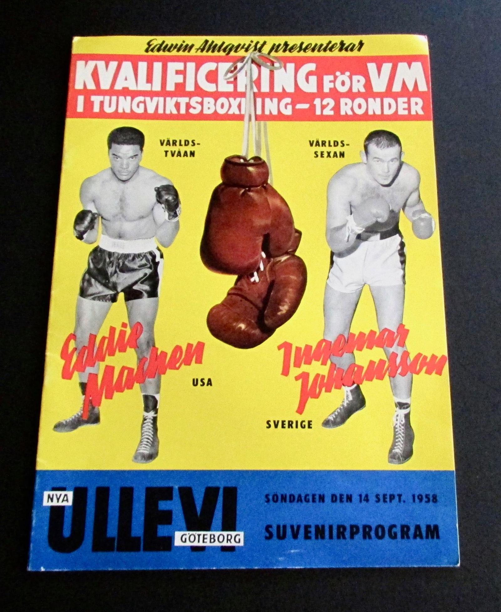 1958 Boxing Programme For Eddie Machen Vs Ingemar Johansson September 14th Sweden (1 of 4) 1958 Boxing Programme For Eddie Machen Vs Ingemar Johansson September 14th Sweden (1 of 4)