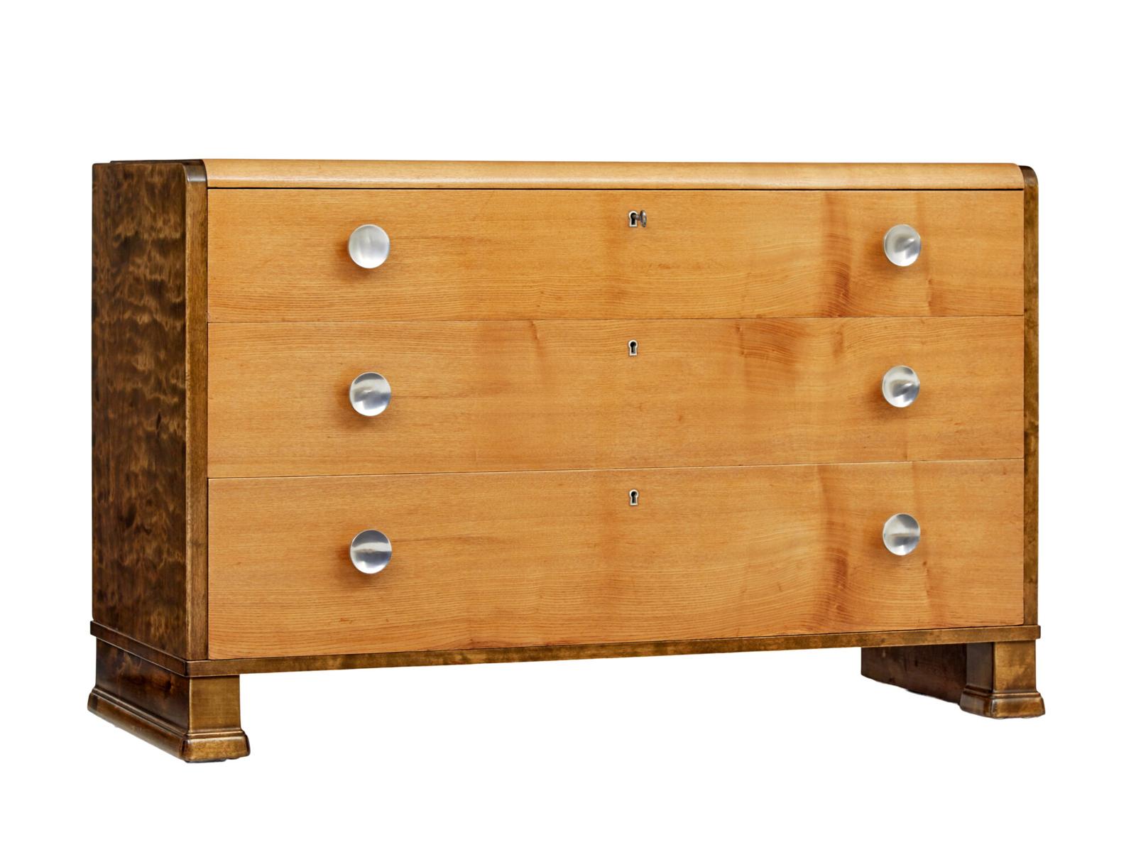 Mid 20th Century Elm & Birch Scandinavian Chest of Drawers (1 of 7) Mid 20th Century Elm & Birch Scandinavian Chest of Drawers (1 of 7)