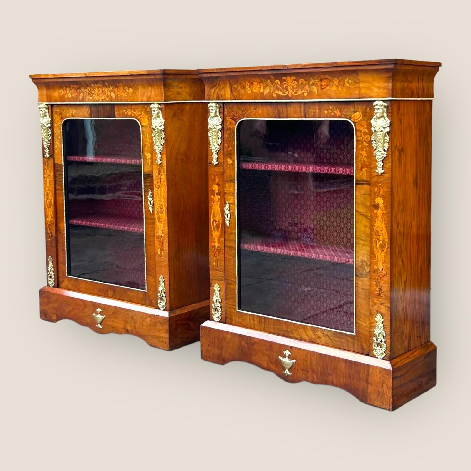 Victorian Pair of Walnut Pier Cabinets (1 of 9) Victorian Pair of Walnut Pier Cabinets (1 of 9)