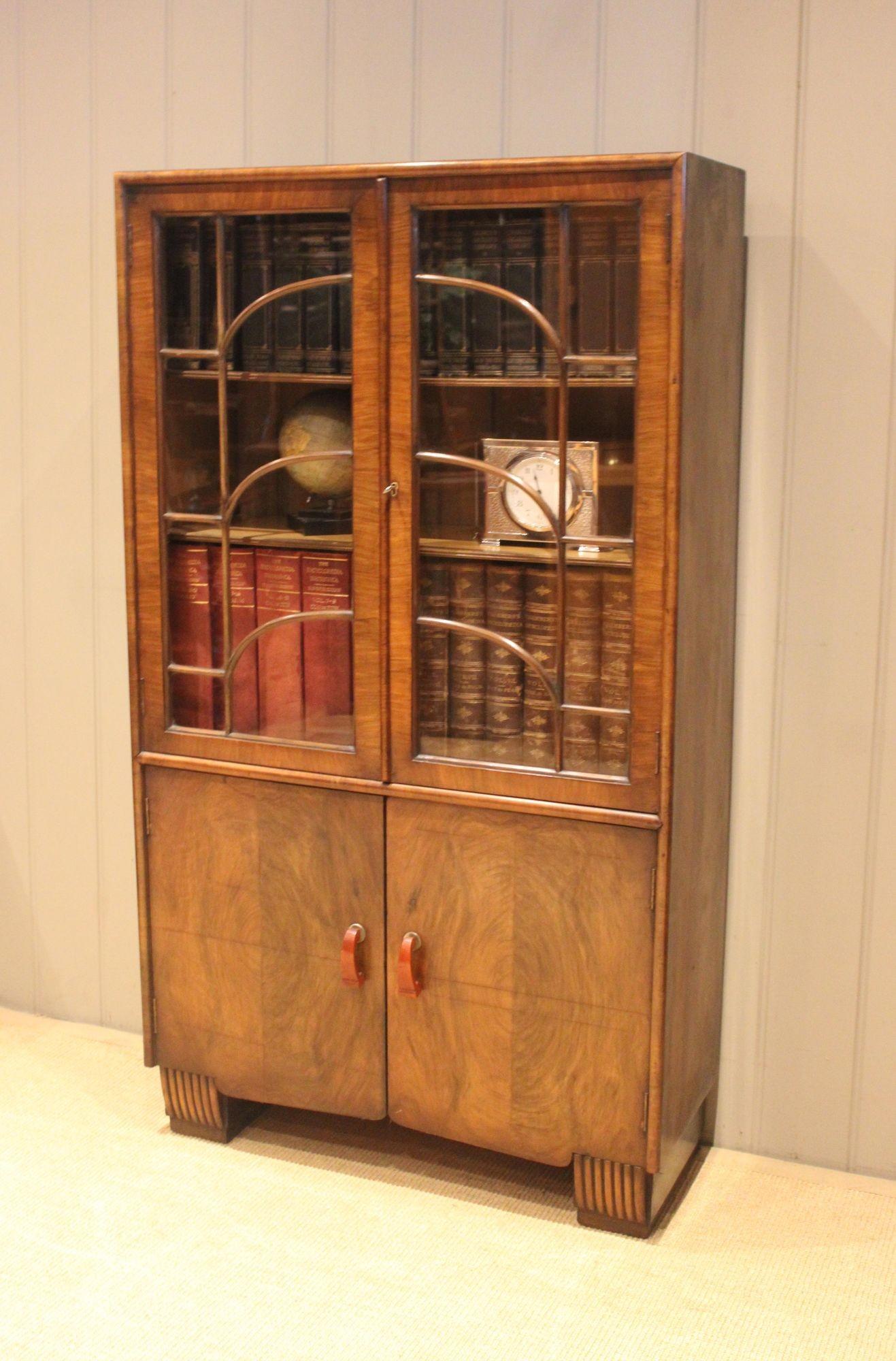 Art Deco Walnut Display Bookcase (1 of 12) Art Deco Walnut Display Bookcase (1 of 12)