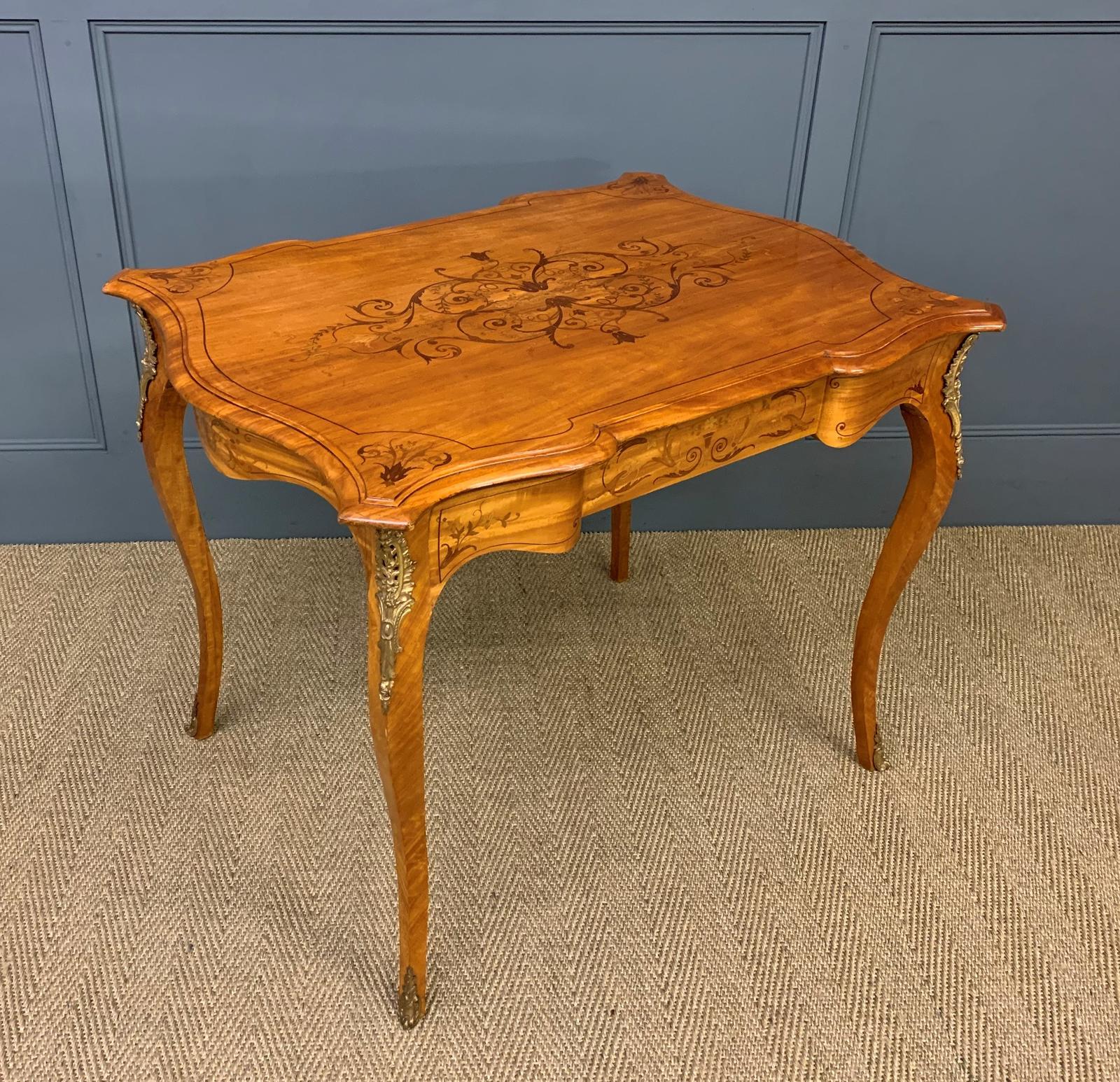 19th Century Inlaid Satinwood Table (1 of 16)