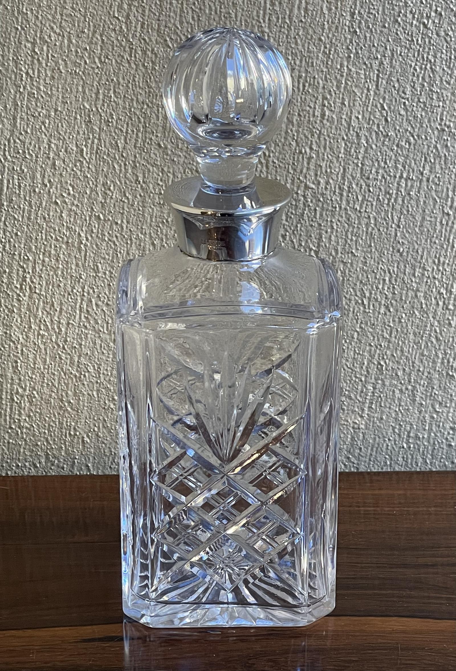 Elizabeth II Silver Mounted Cut Glass Decanter (2) (1 of 3)