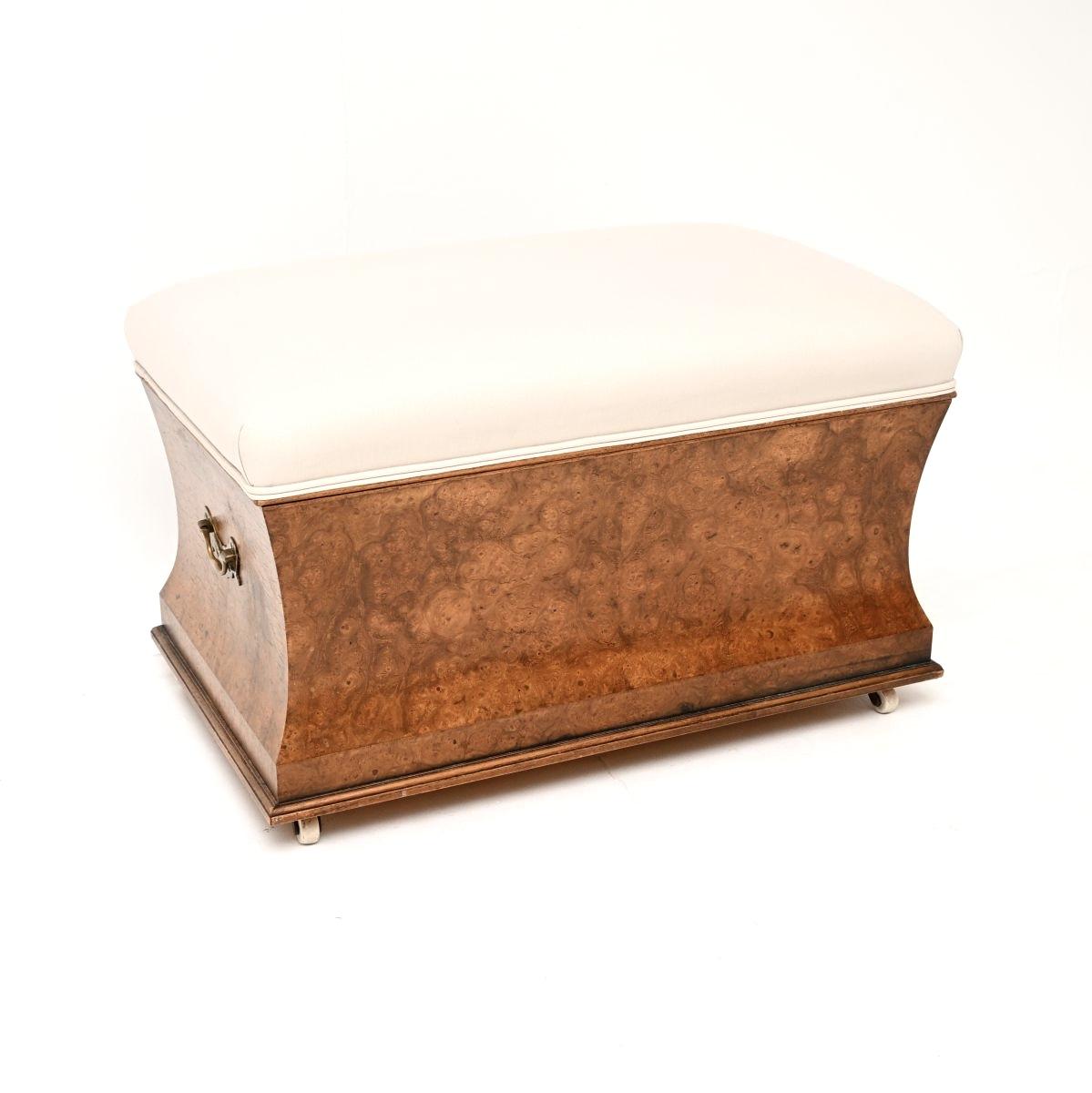 Antique Burr Walnut Ottoman Stool (1 of 9) Antique Burr Walnut Ottoman Stool (1 of 9)