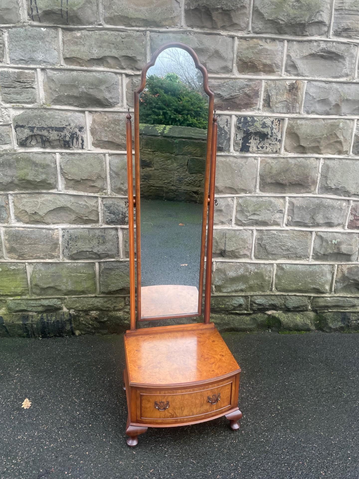 Antique Burr Walnut Cheval Dressing Mirror (1 of 14) Antique Burr Walnut Cheval Dressing Mirror (1 of 14)