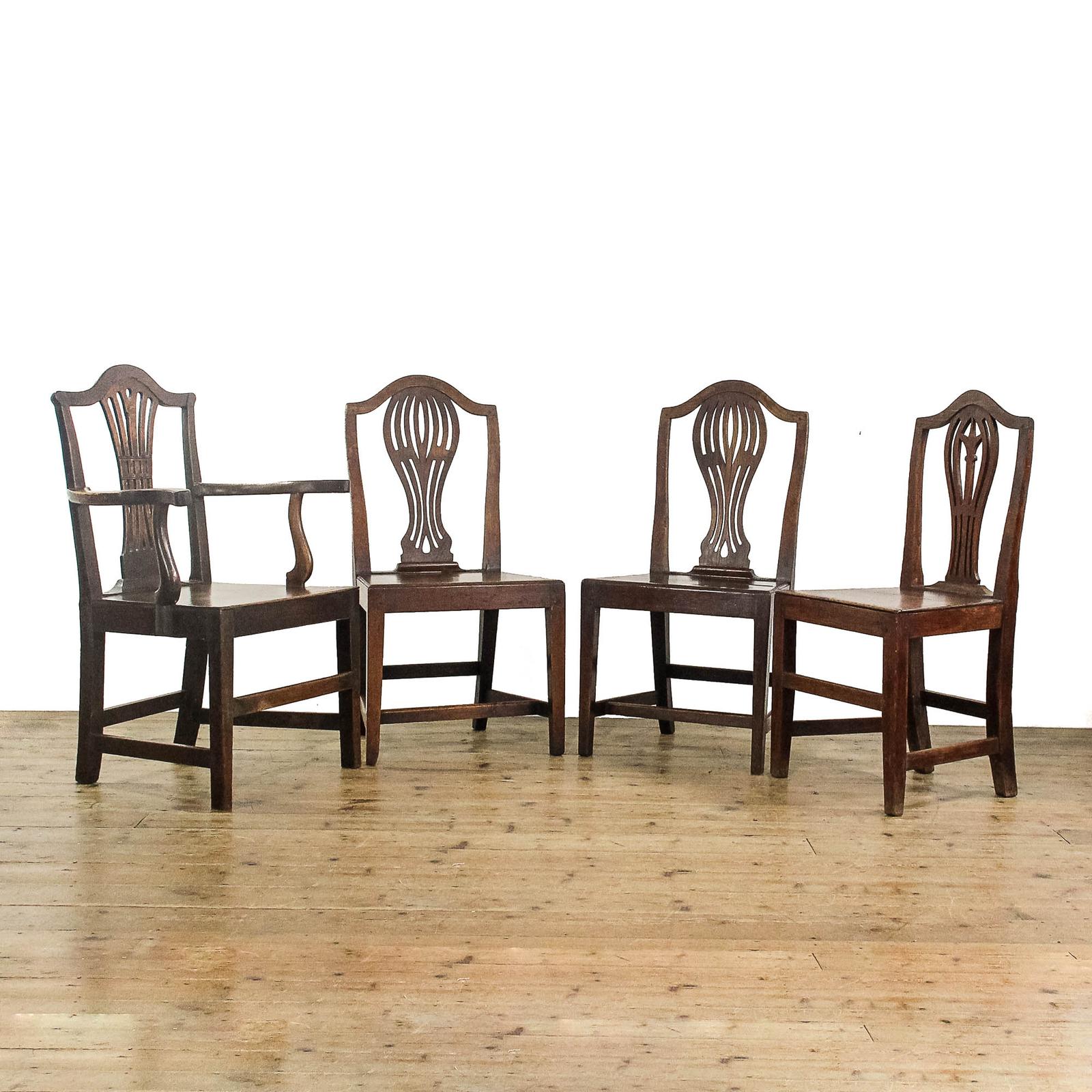Four Antique George III Welsh Oak Dining Chairs (1 of 12)