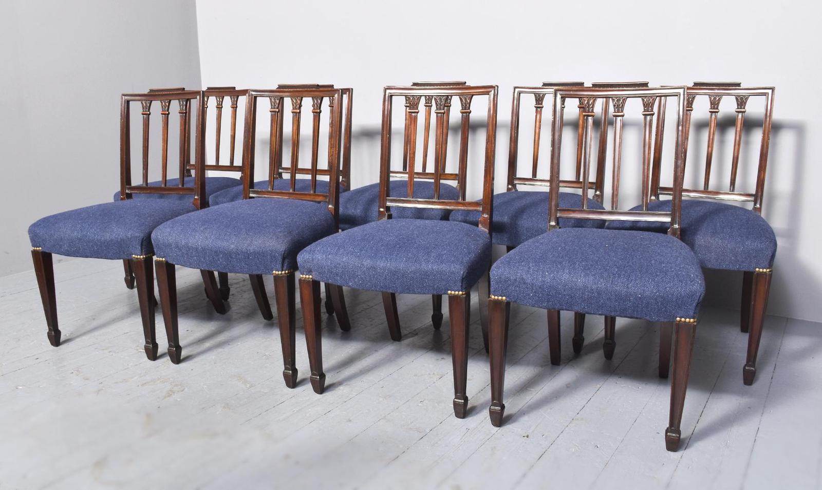 Ten George III Mahogany Hepplewhite Style Dining Chairs (1 of 11) Ten George III Mahogany Hepplewhite Style Dining Chairs (1 of 11)