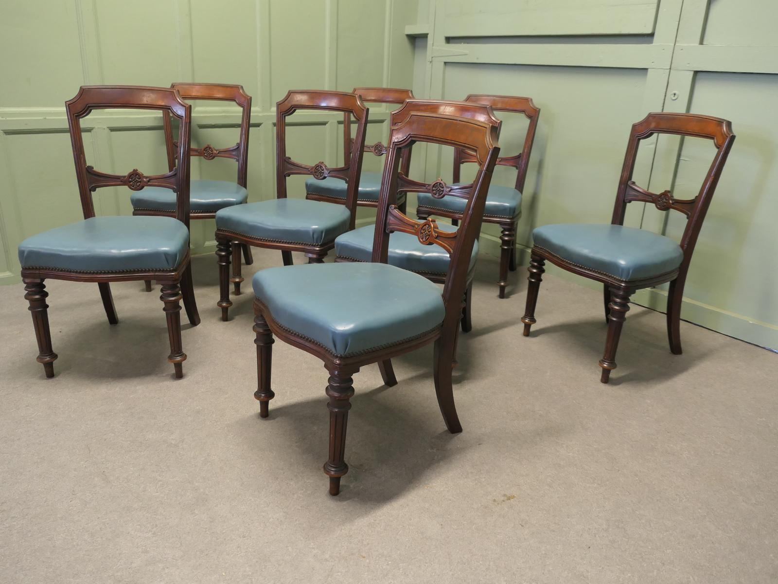 Set of 8 Regency Dining Chairs with Leather Seats (1 of 6) Set of 8 Regency Dining Chairs with Leather Seats (1 of 6)