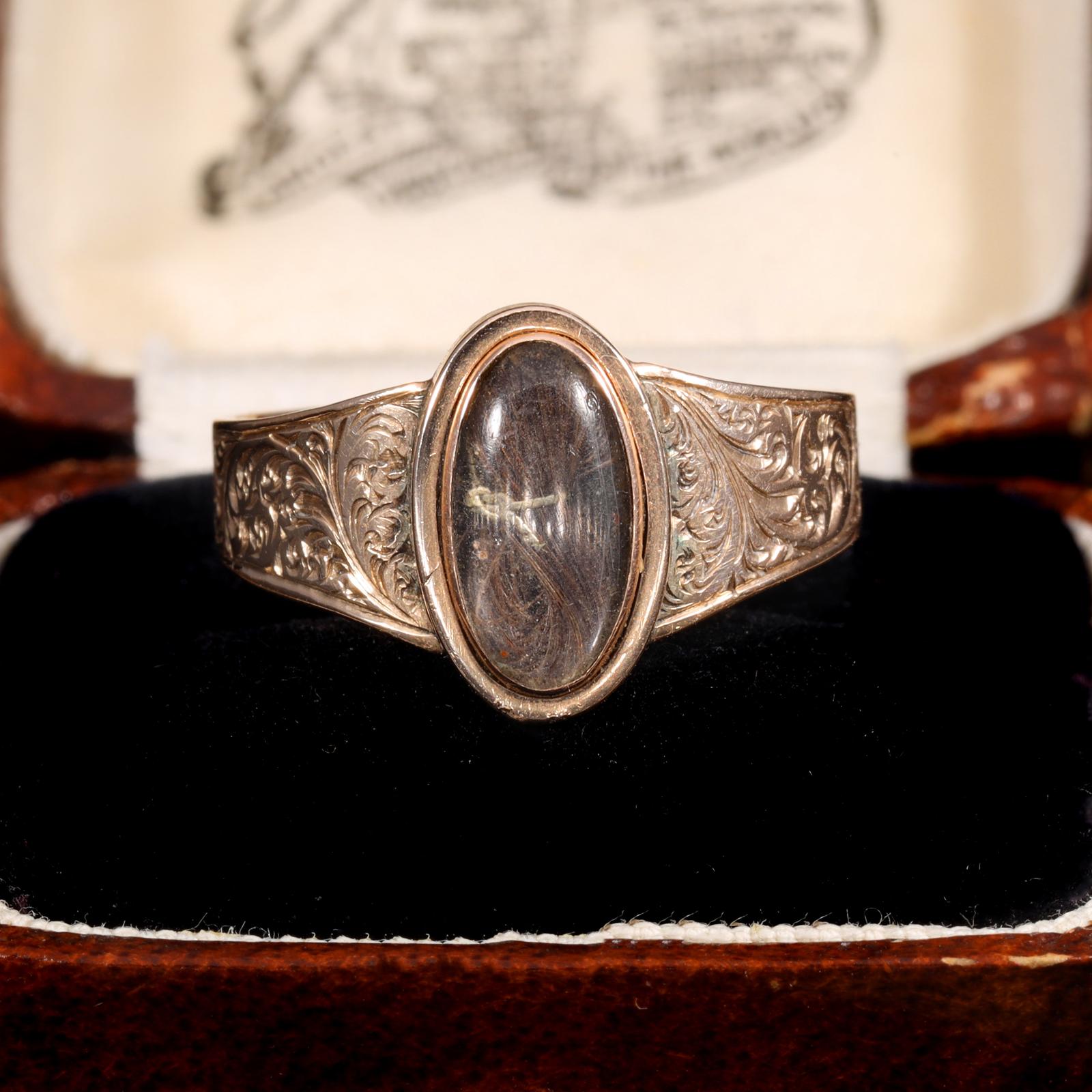 The Antique Victorian 1886 James Miller M.D. Mourning Ring (1 of 10)