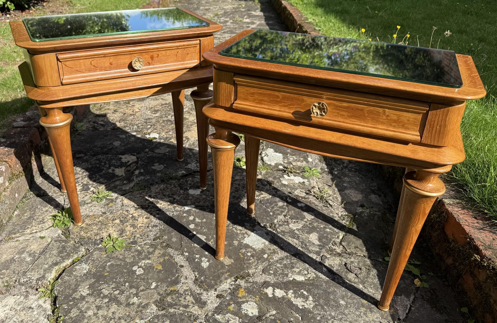Pair of Art Deco Bedside Tables in Oak (1 of 4) Pair of Art Deco Bedside Tables in Oak (1 of 4)
