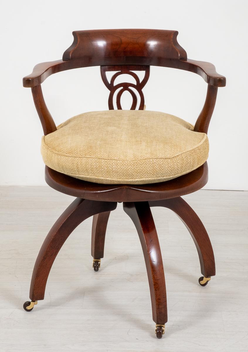 Victorian Mahogany Swivel Office Chair (1 of 8) Victorian Mahogany Swivel Office Chair (1 of 8)