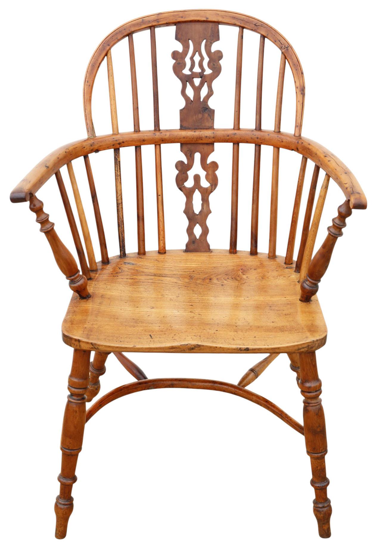 Antique 19th Century Yew & Elm Windsor Armchair / Carver Elbow Chair - Fine Quality (1 of 8) Antique 19th Century Yew & Elm Windsor Armchair / Carver Elbow Chair - Fine Quality (1 of 8)