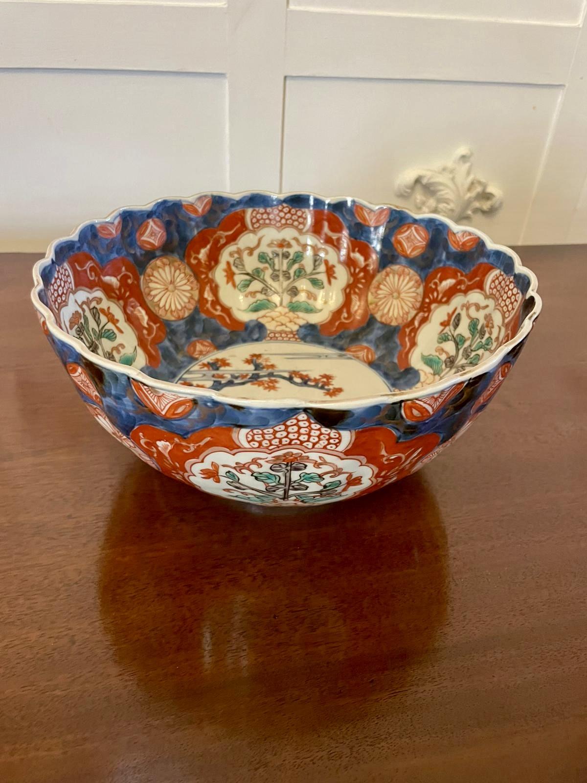 Antique Japanese Imari Scalloped Bowl (1 of 7)