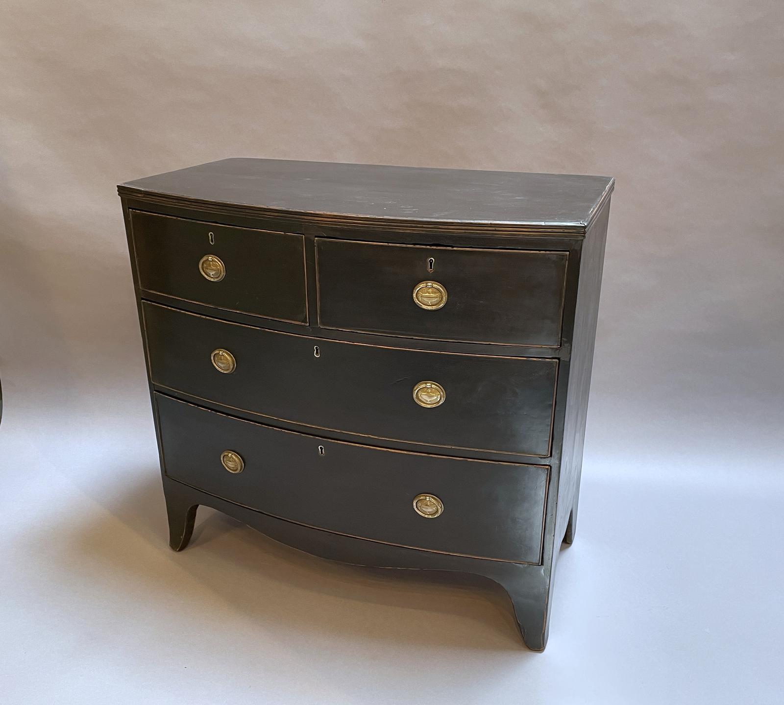 Regency Ebonised Bow Chest of Drawers (1 of 11) Regency Ebonised Bow Chest of Drawers (1 of 11)