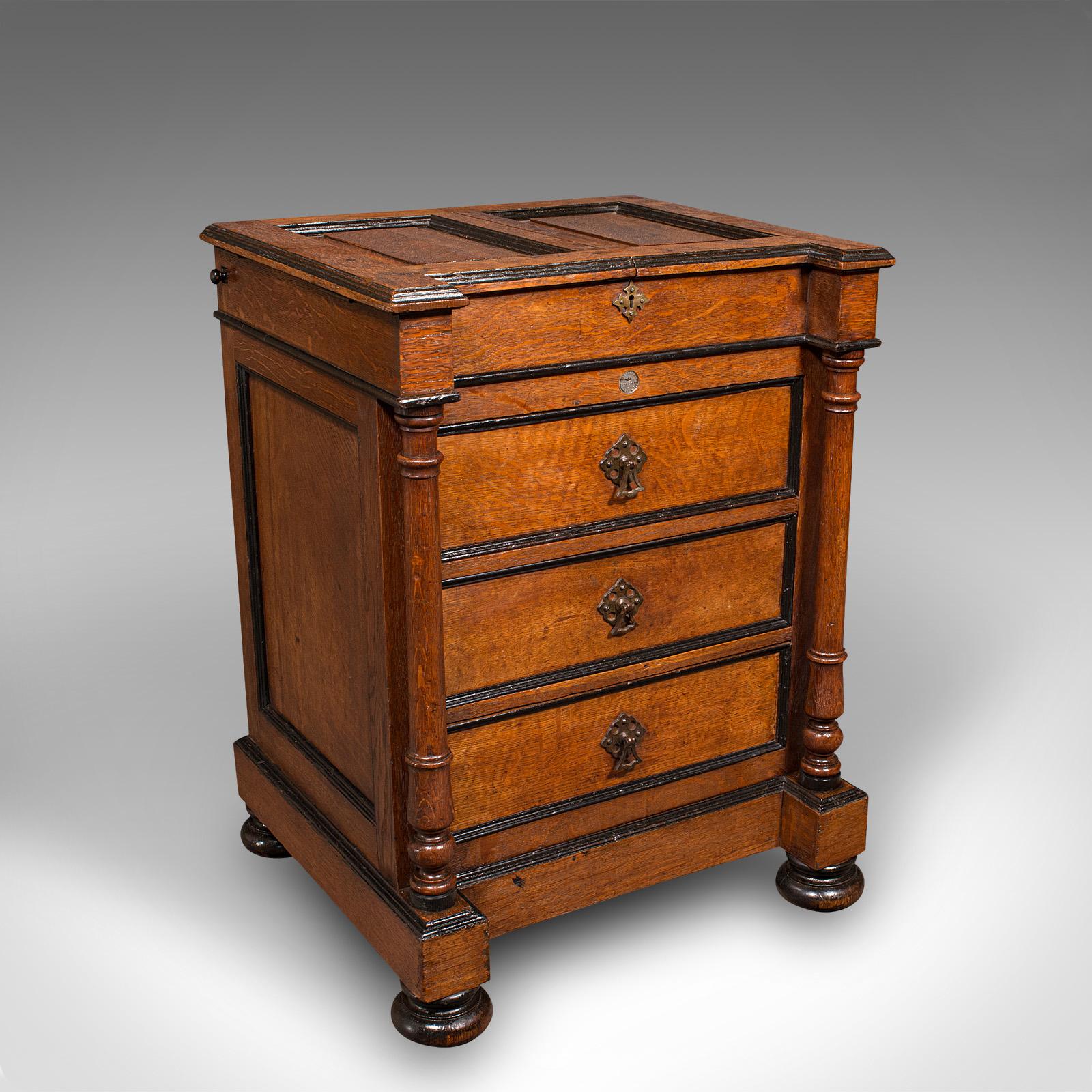 Antique Artist's Materials Table, English, Oak, Stand, Roberson & Co, Victorian (1 of 12)