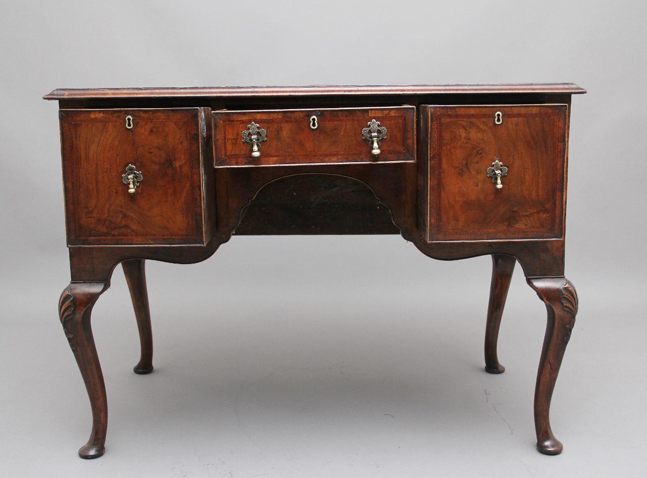 18th Century Walnut & Feather Banded Lowboy (1 of 12)