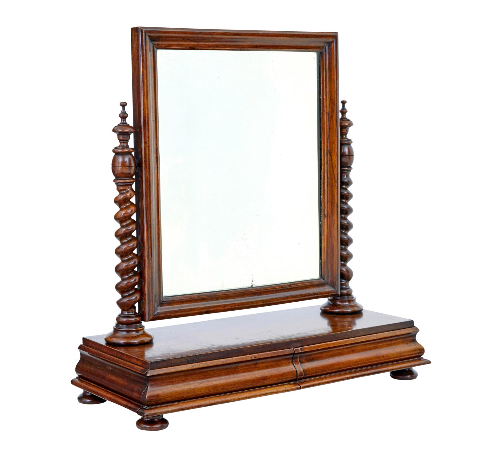 Mid 19th Century Carved Walnut Toilet Mirror (1 of 8) Mid 19th Century Carved Walnut Toilet Mirror (1 of 8)