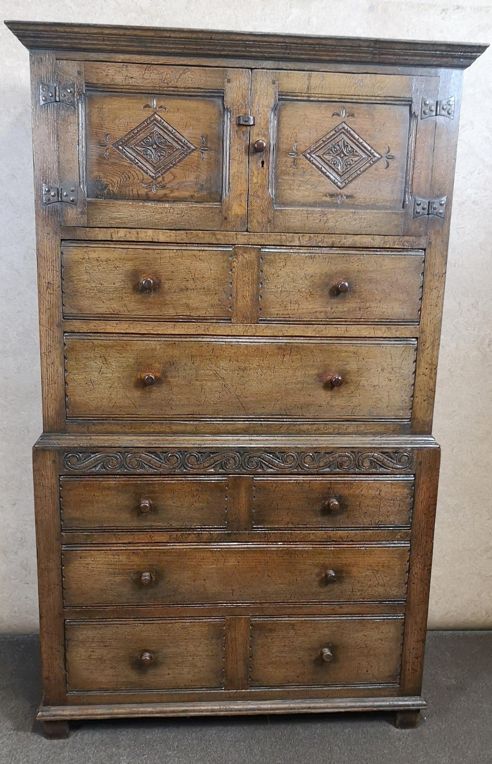 Carved Oak Millinery Cupboard / Tallboy / Press (1 of 11) Carved Oak Millinery Cupboard / Tallboy / Press (1 of 11)