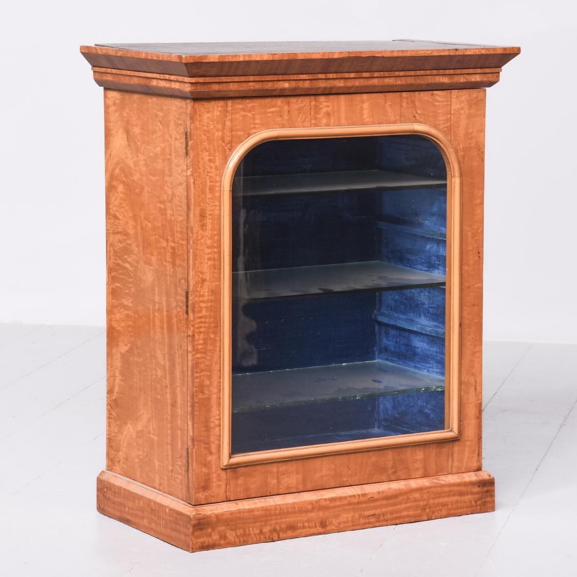 Quality Mid Victorian Satinwood Glazed Table-top Cabinet (1 of 9)