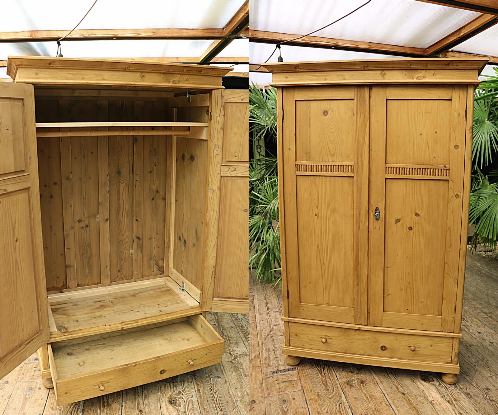 Gorgeous! Quality! Old Pine Double Knock Down / Sectional Wardrobe (1 of 18)