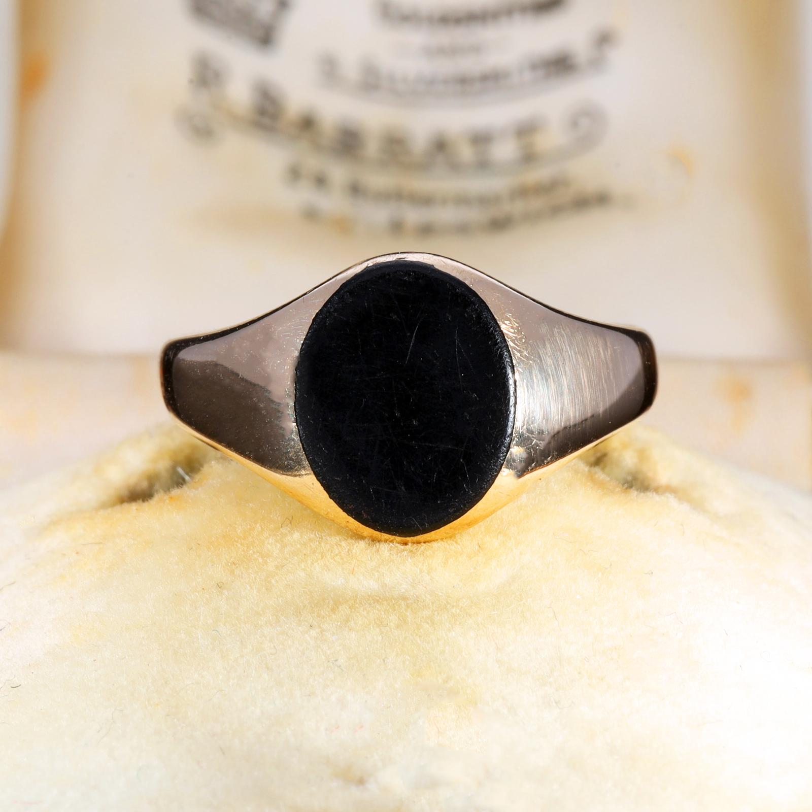 The Vintage Onyx Signet Classic Ring (1 of 8)