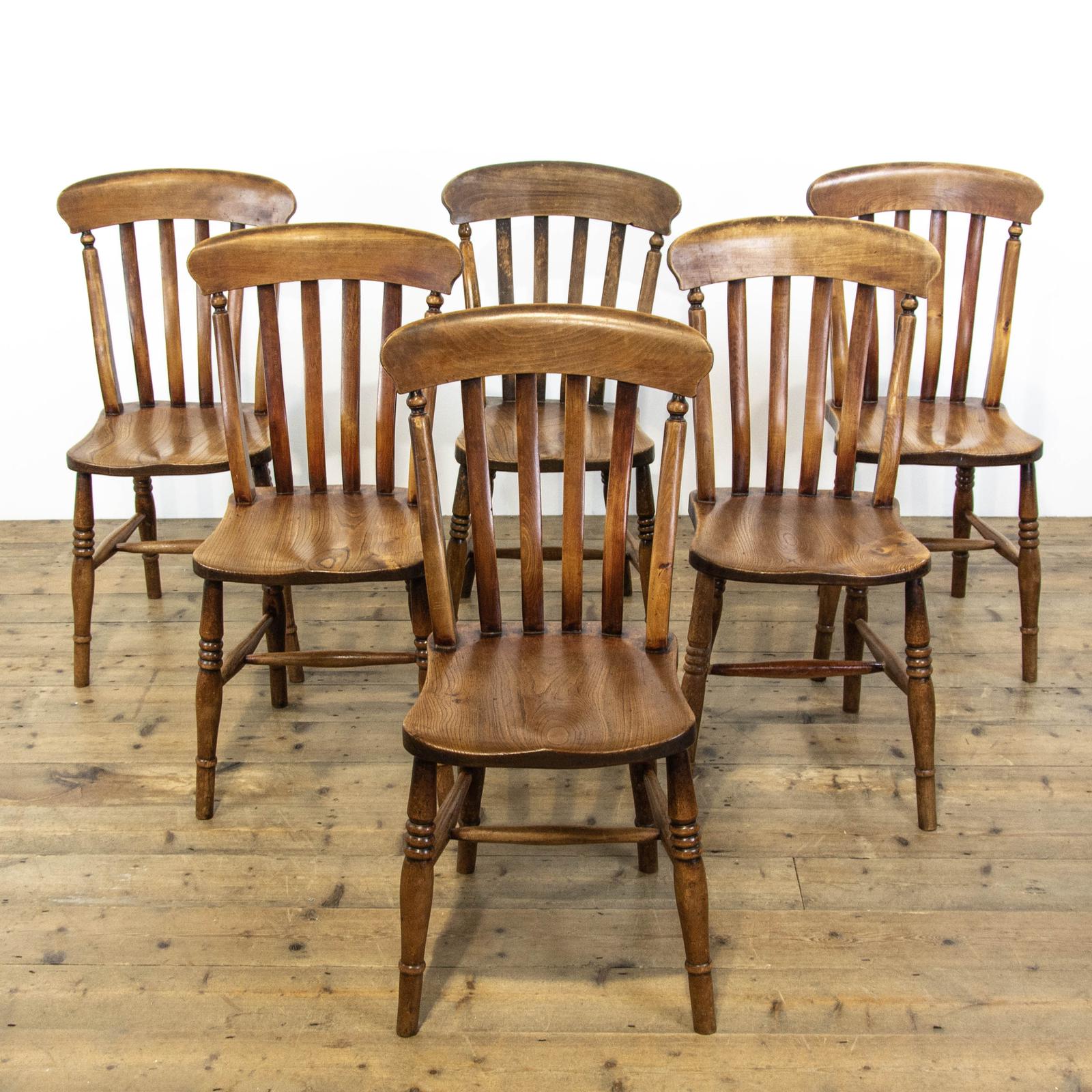 Set of Six Farmhouse Kitchen Chairs (1 of 9) Set of Six Farmhouse Kitchen Chairs (1 of 9)