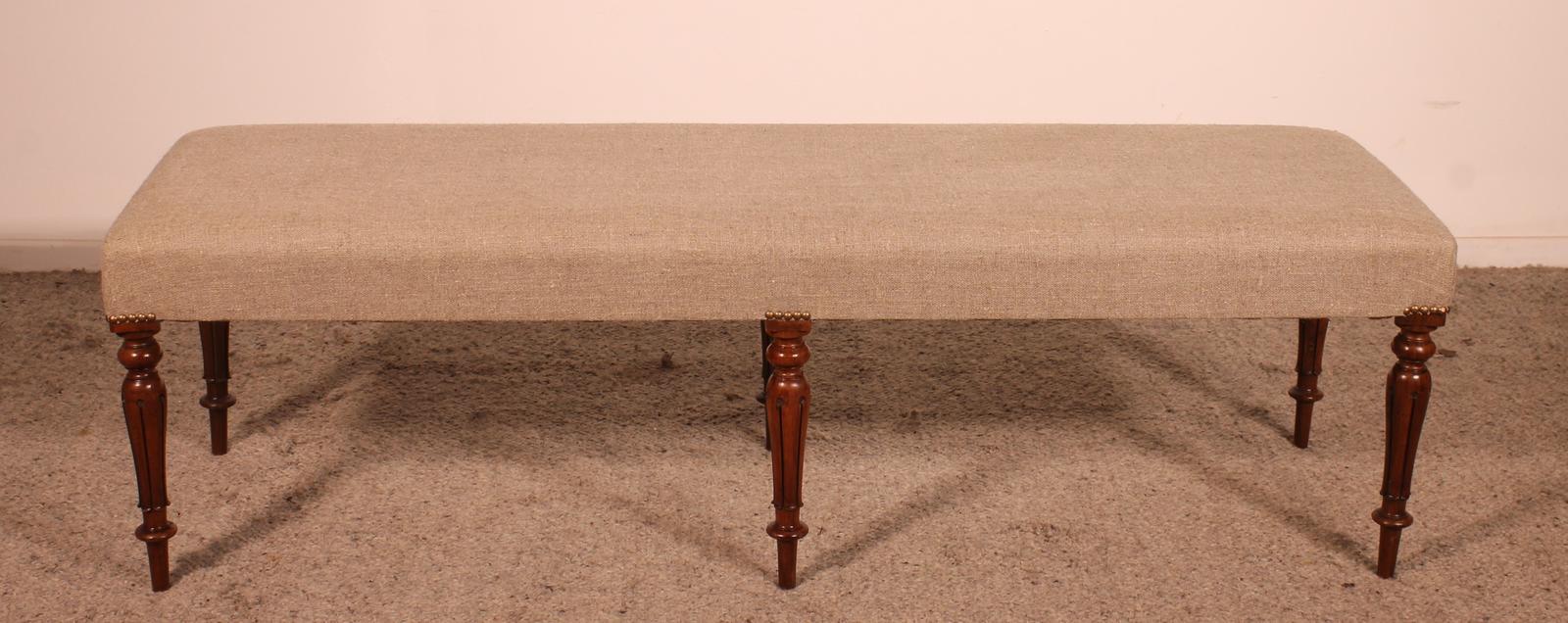 6 Feet Walnut Bench From The 19th Century (1 of 11)