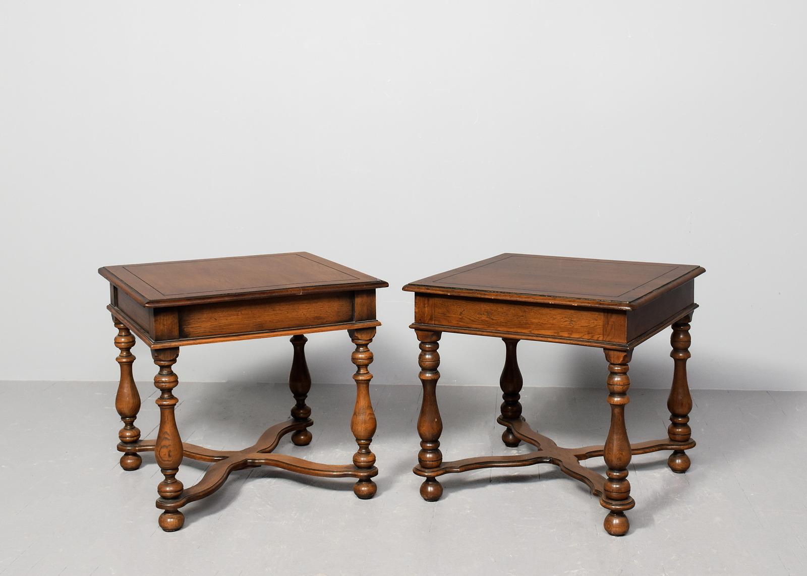 Pair of Solid Oak Occasional Tables (1 of 7) Pair of Solid Oak Occasional Tables (1 of 7)