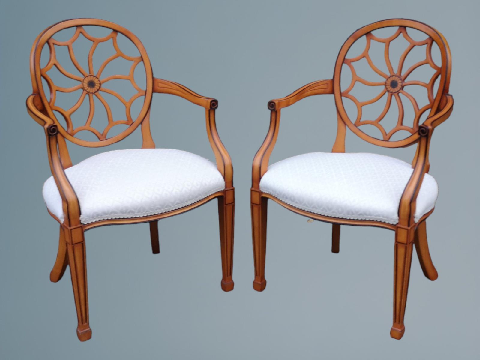 Pair of Sheraton Style Armchairs (1 of 14)