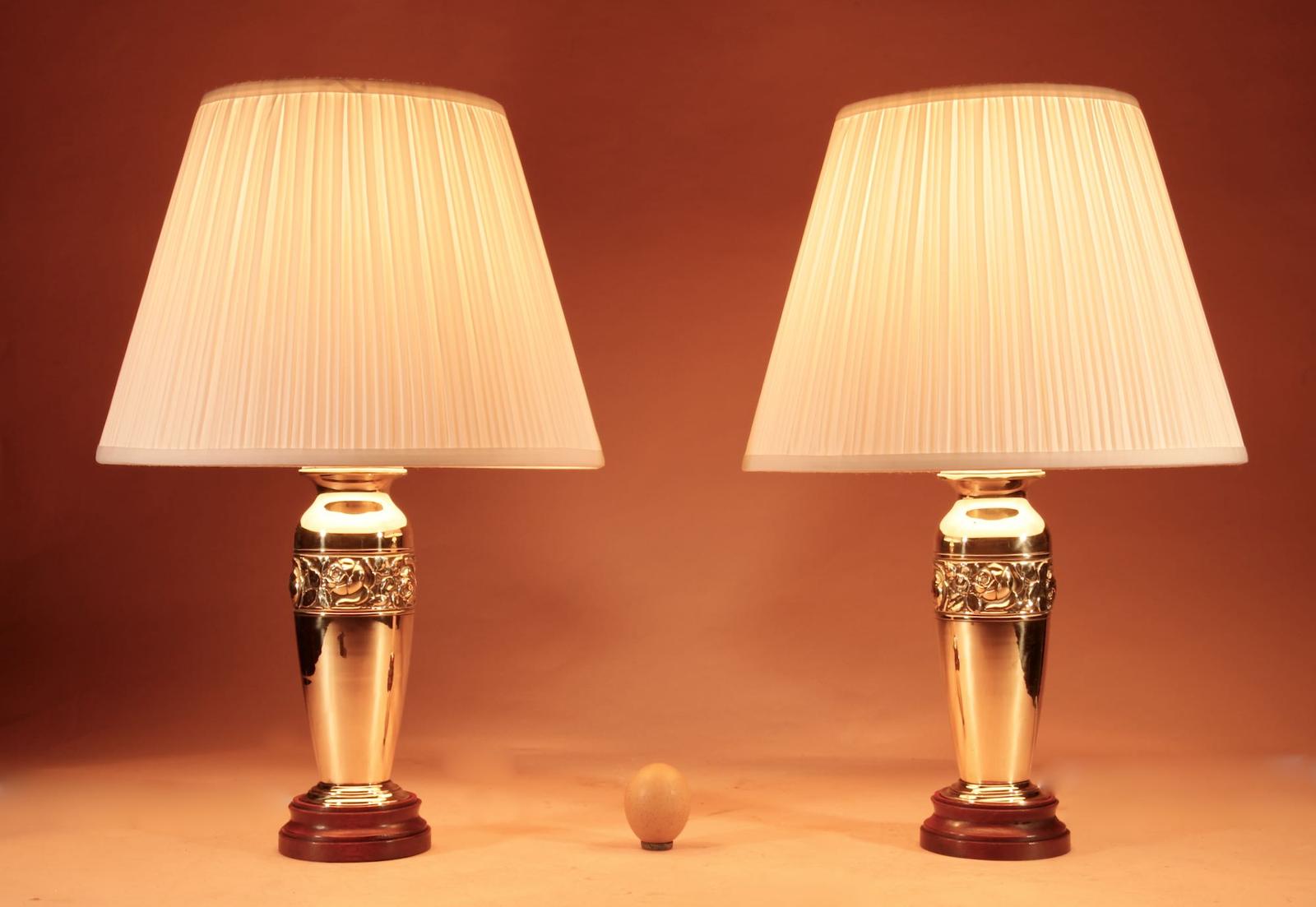 Art Deco Pair of Very Elegant French Brass Table Lamps (1 of 7) Art Deco Pair of Very Elegant French Brass Table Lamps (1 of 7)