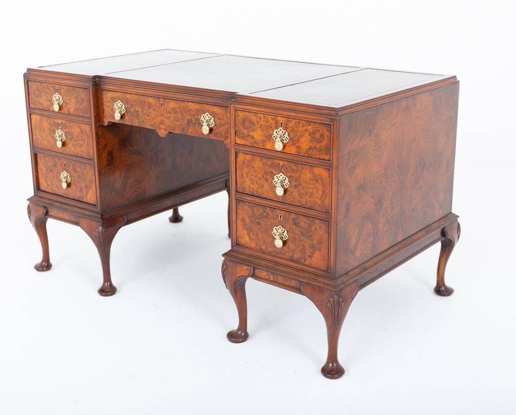 Burr Walnut Queen Anne Style Desk (1 of 10) Burr Walnut Queen Anne Style Desk (1 of 10)