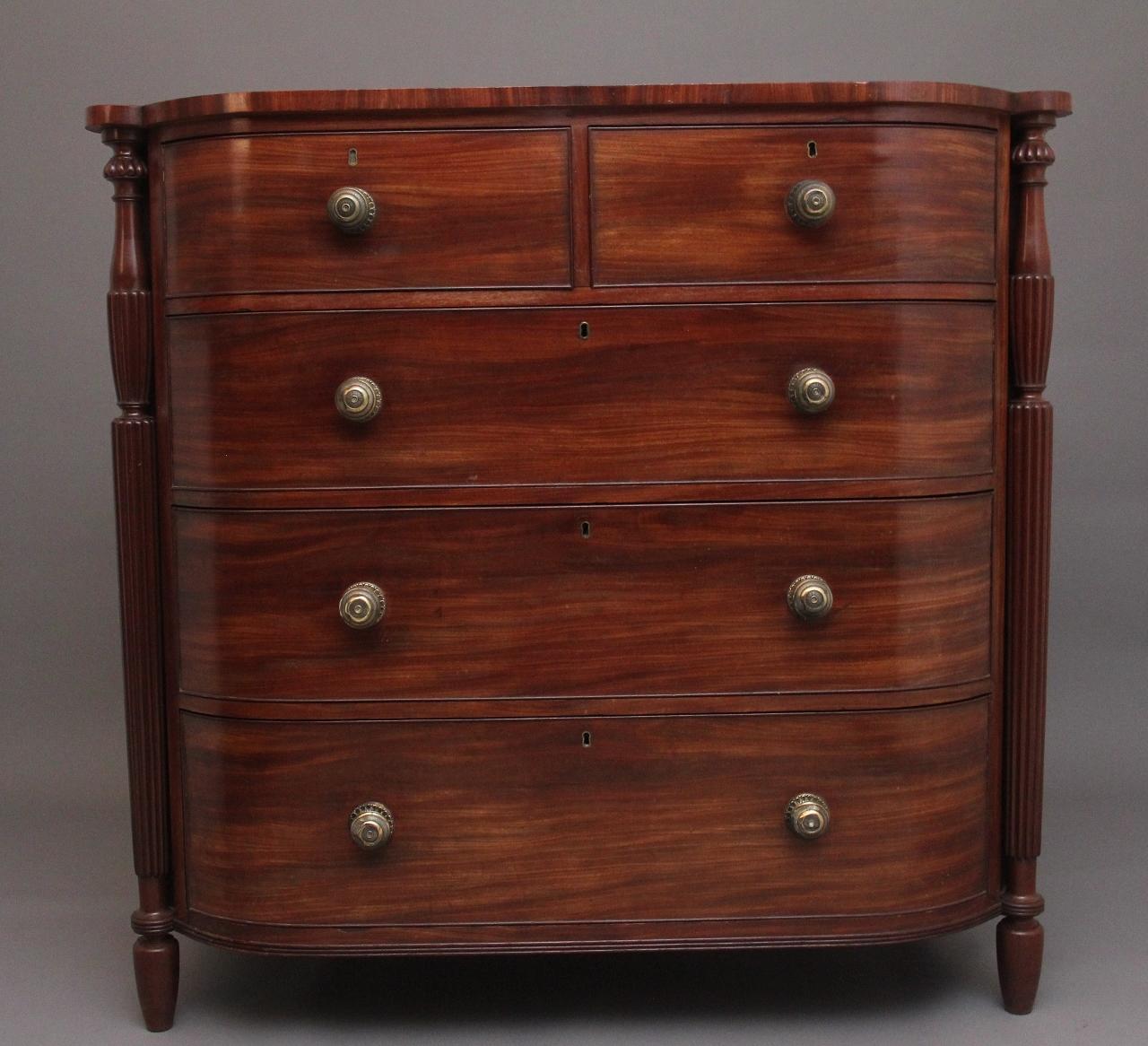 19th Century Mahogany Bowfront Chest of Exceptional Quality (1 of 13)