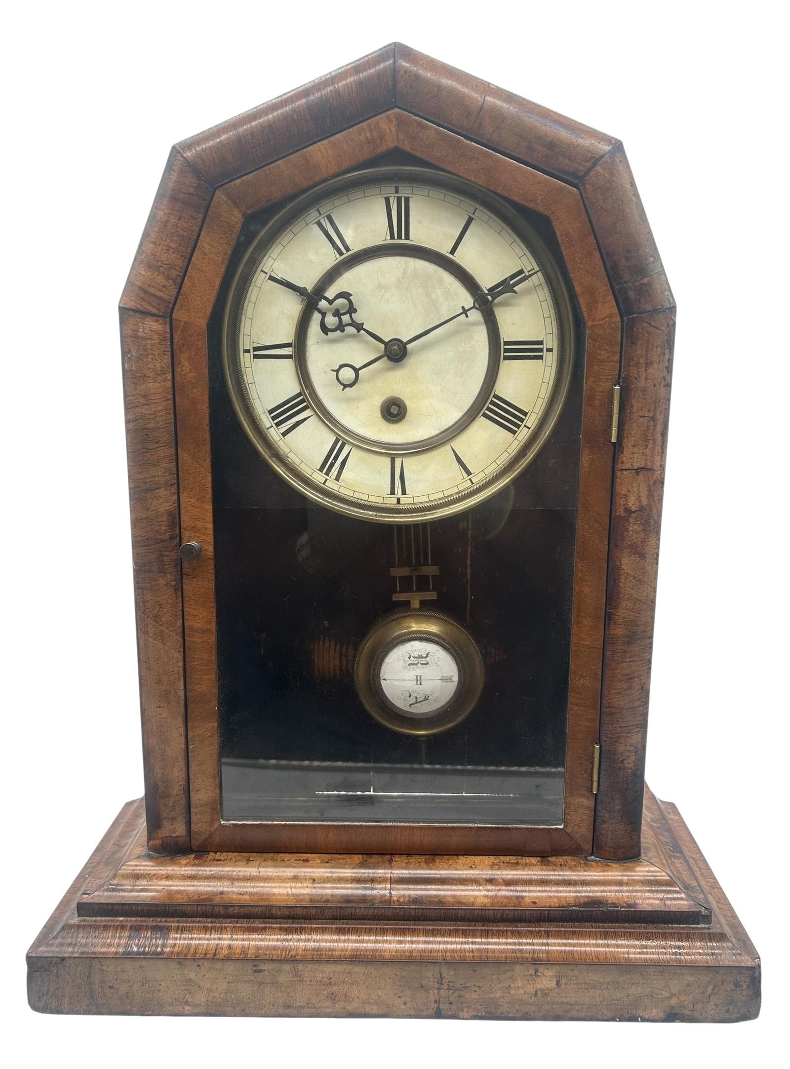 Antique Walnut Table Vienna Mantel Clock – 8-day Gong Striking (c.1900) (1 of 11) Antique Walnut Table Vienna Mantel Clock – 8-day Gong Striking (c.1900) (1 of 11)