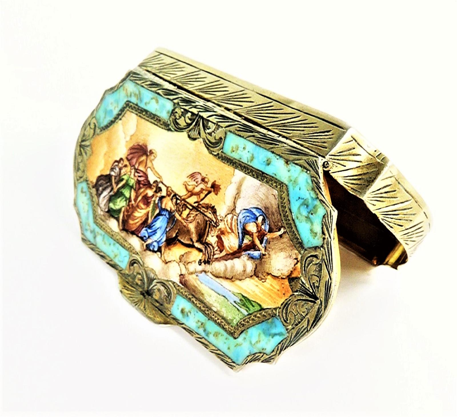 Mid Century Silver Gilt Enamel Powder Compact (1 of 12)