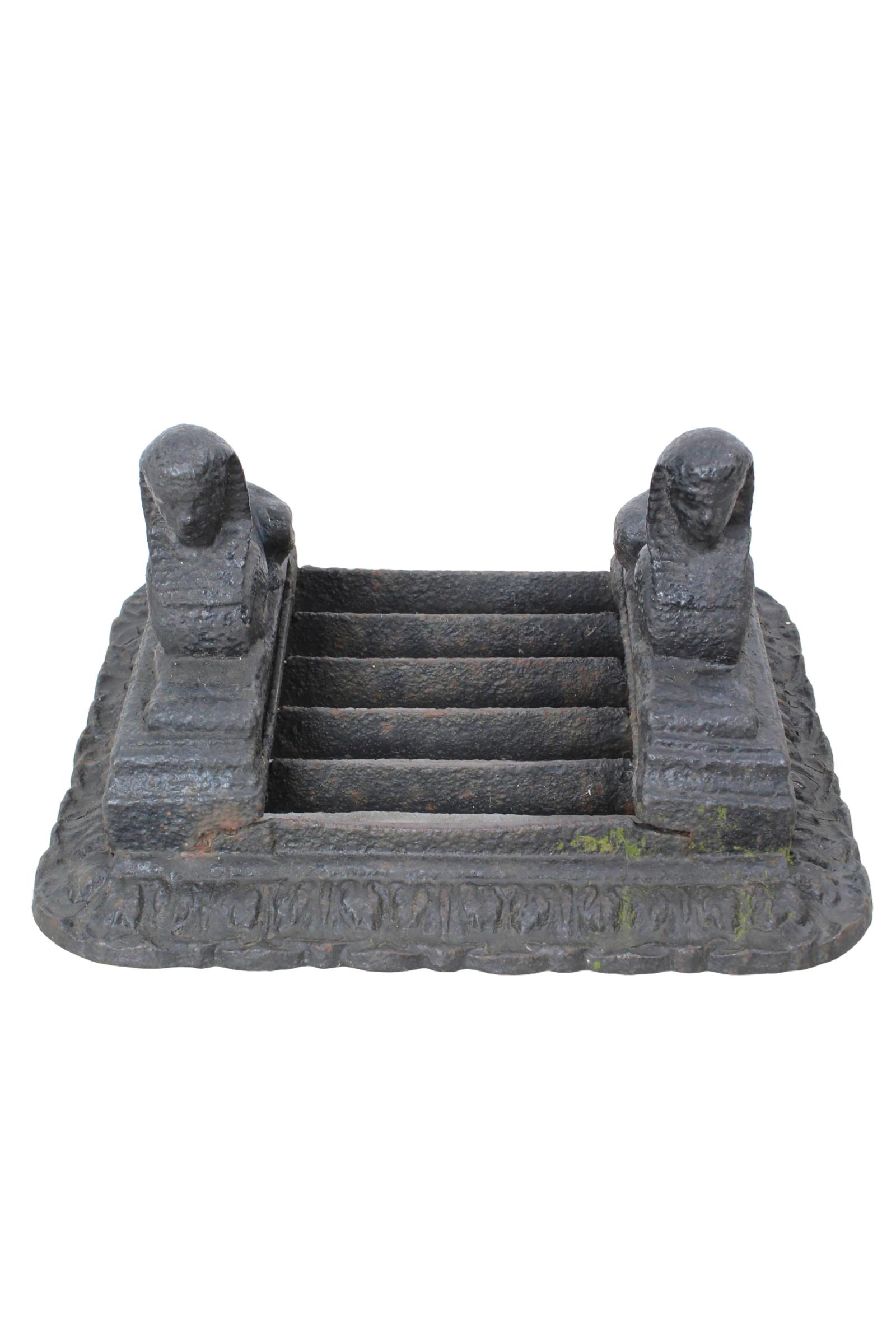 Cast Iron Egyptian Revival Boot Scraper (1 of 13)