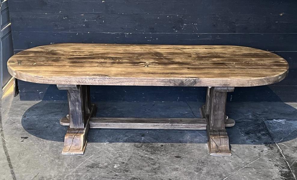 Superb Large Rustic French Oak Farmhouse Dining Table (1 of 1)