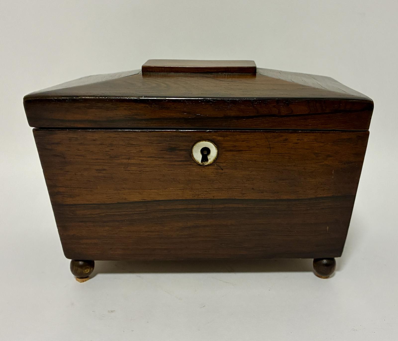 Antique Rosewood Tea Caddy (1 of 12) Antique Rosewood Tea Caddy (1 of 12)