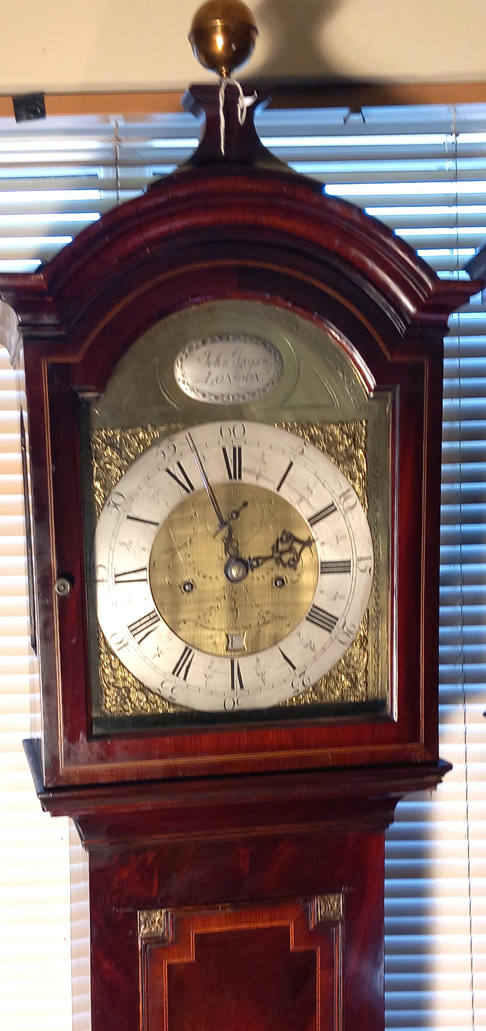 ANTIQUE VERY SLIM "LONDON " LONGCASE CLOCK (1 of 7)