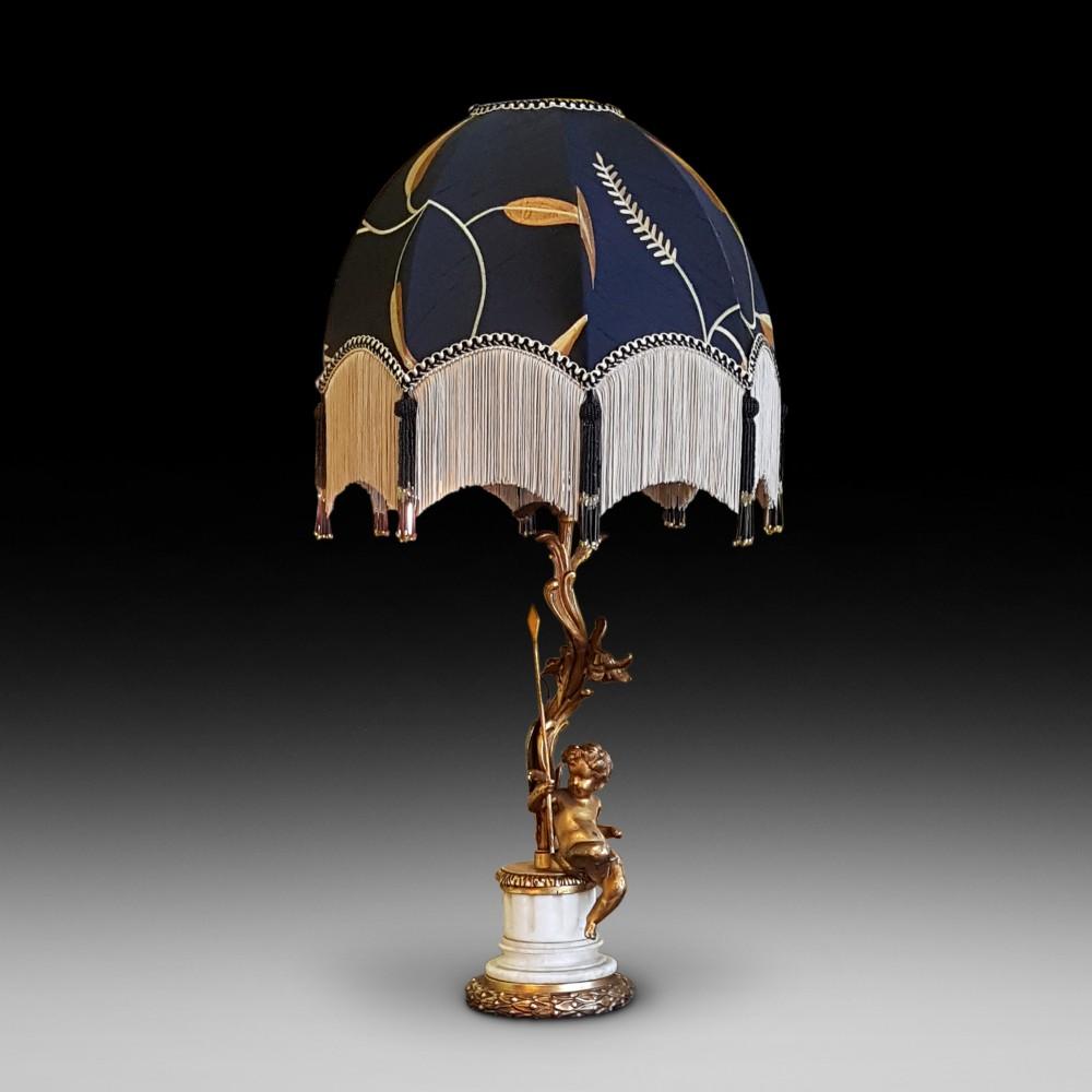 Early 20th Century Gilt Metal Lamp (1 of 6)