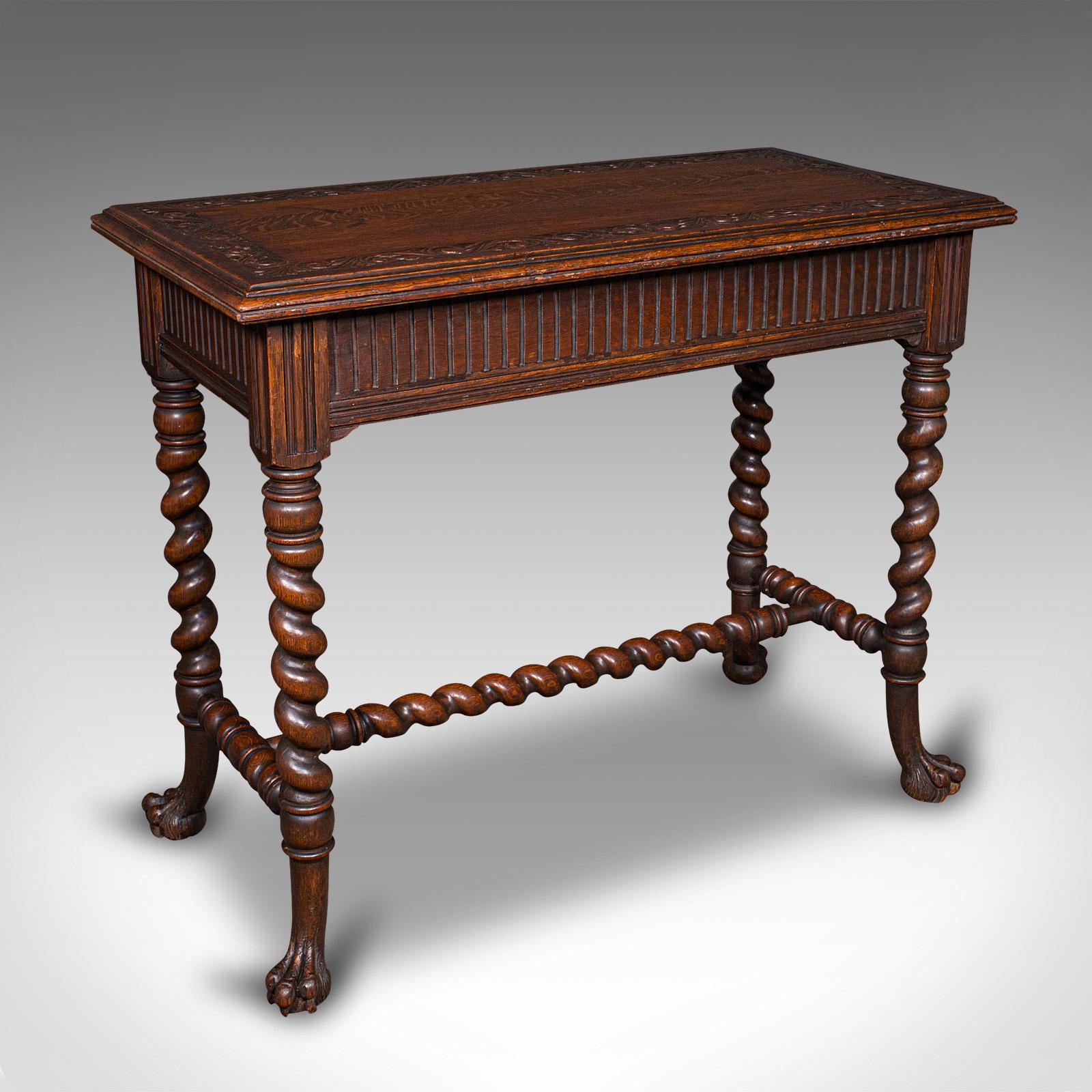 Antique Hall Table, Scottish, Oak, Side, Reception, Gothic Revival - Victorian c.1880 (1 of 12) Antique Hall Table, Scottish, Oak, Side, Reception, Gothic Revival - Victorian c.1880 (1 of 12)