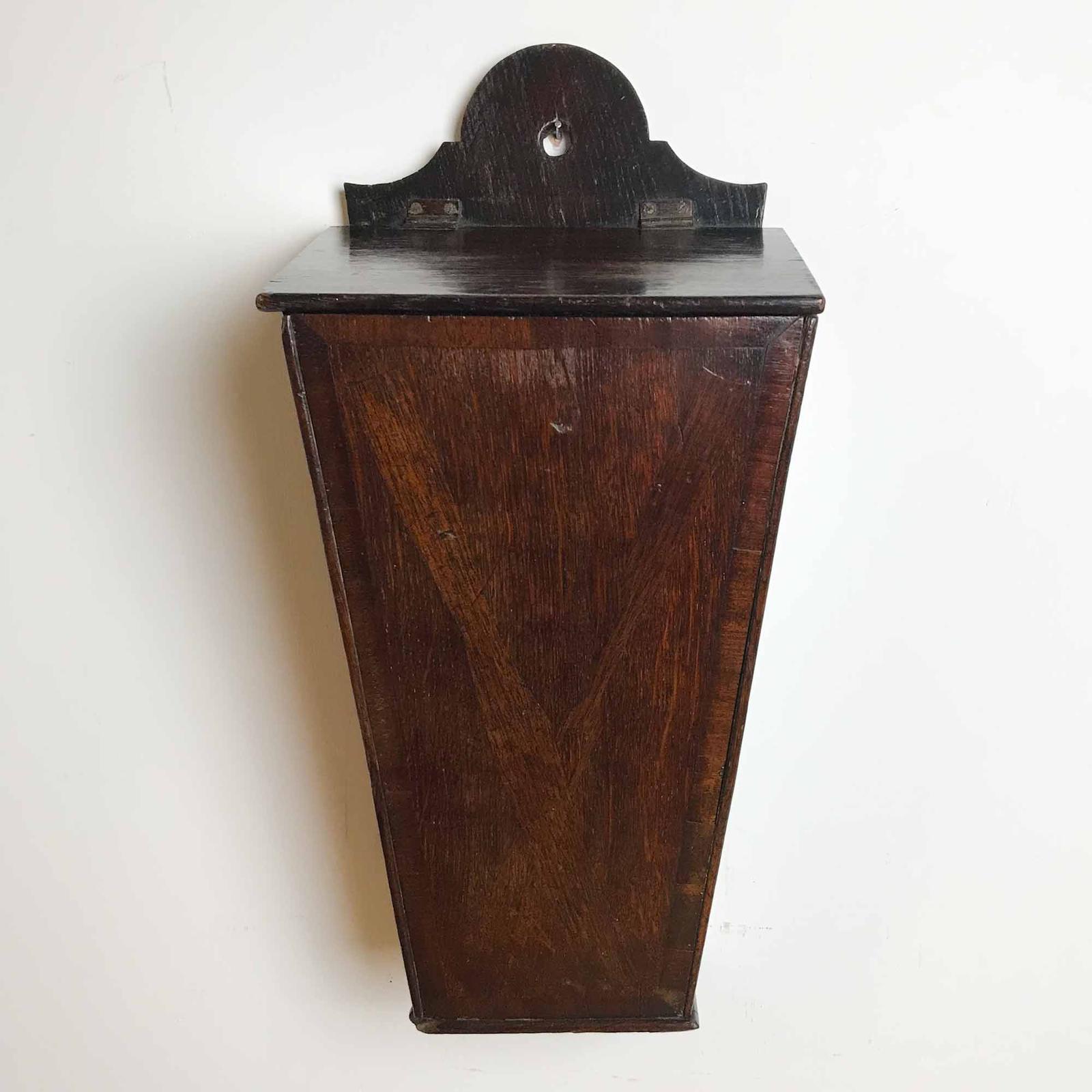 Georgian Oak Hanging Cutlery Box with Crossed Knife and Fork Inlay (1 of 10) Georgian Oak Hanging Cutlery Box with Crossed Knife and Fork Inlay (1 of 10)