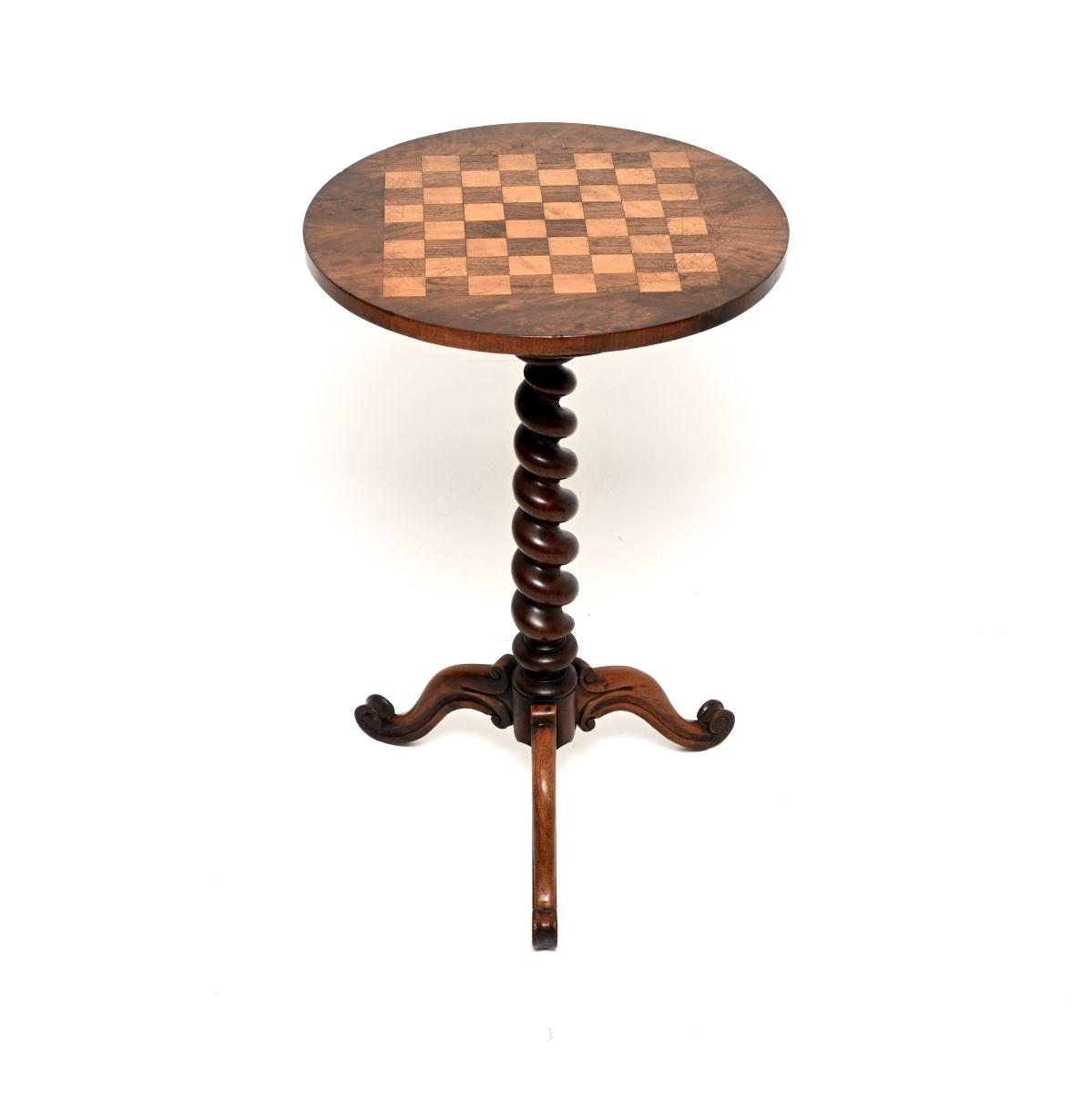 Antique William IV Inlaid Walnut Chess Table (1 of 6) Antique William IV Inlaid Walnut Chess Table (1 of 6)